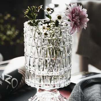Franceză Creative Cristal Vaza De Sticla Decor Apa Aranjament De Flori Floare De Sticlă Masa Living Decoratiuni - Imagine 2  