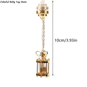 1:12 casă de Păpuși în Miniatură Lampă de Sticlă Umbra Lampă de Plafon Candelabru LED Lampă de Perete de Iluminat, Mobilier pentru Casa Model Decor Jucărie - Imagine 2  