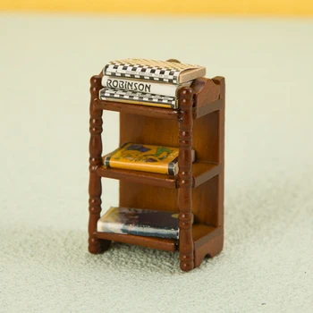 1:12 Casă De Păpuși În Miniatură Noptiera Sta Raft De Depozitare Noptieră Mobilier Dormitor Model De Casă De Păpuși Scena Decor Jucărie Accesorii - Imagine 2  