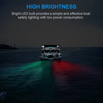 1/2/3PCS Tribord Babord Semnal luminos de Avertizare Lampă De Marin Barca Yacht Camion Trailer VanSet LED-uri Lumina de Navigare 10V-30V - Imagine 2  