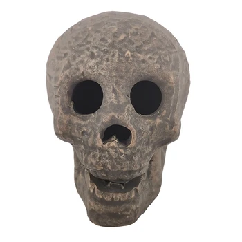 1/4buc Halloween Gropi de Foc Cranii Decor Reutilizabile Ceramice Schelet Flacără Rezistente la foc de Tabără Semineu Soba de Simulare Craniu - Imagine 2  