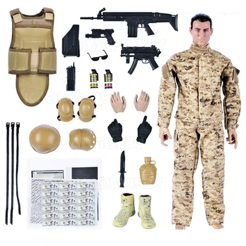 1/6 Armata Om BJD Figura Set SWAT Echipa de Soldați din Forțele Speciale Militare de Colectie Papusa cu Arma de Acțiune în Miniatură Jucărie pentru Băiat - Imagine 1  