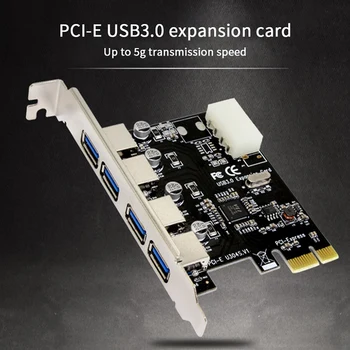1 Buc Adaptor PCIE Card PCI Express Pcie Hub USB 3.0 Adaptor Controller PCI E Pcie Express Adaptor de Card - Imagine 2  