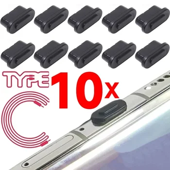10-1buc Tip C Praf Prize USB Port de Încărcare Protector din Plastic Anti-praf Mufă Capac de Acoperire pentru Samsung Huawei Telefon Xiaomi Dustplug - Imagine 1  