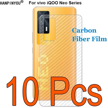 10 Buc/Lot Pentru vivo iQOO Neo 9 8 7 6 5 S S SE 3 Curse Lite 3D Transparent Fibra de Carbon Înapoi de Film de Piele cu Ecran Protector Autocolant - Imagine 1  