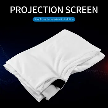 100 Inch HD 3D Proiector, Ecran 16:9 Anti-Cutelor Proiecție de Filme cu Ecran Panza pentru Home cinema în aer liber - Imagine 2  