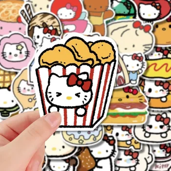100buc Alimente Drăguț Hello Kitty Pisica Notebook Sticker Ins Creator de Desene animate Autocolant Notebook Material Decor Autocolant - Imagine 2  
