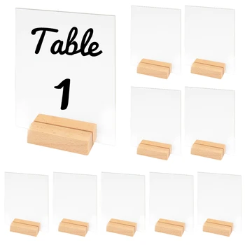 10buc Clar Acrilic Tabelul Loc de Carduri Nunta Decoratiuni de Masă pentru Oaspeți Escorta Carduri Blank Acrilice Loc de Card Semn de Relaxare Card - Imagine 1  