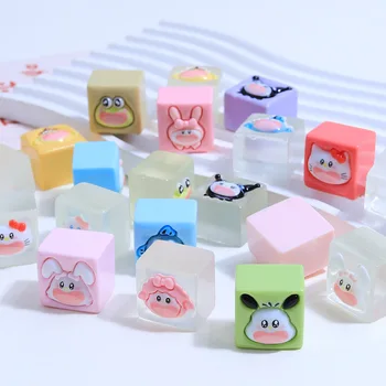 10buc Kawai de Desene animate de Caractere Sanrio Animal Cub 3D Rășină Patch-uri Drăguț DIY Creative Caz de Telefon Crema Lipici Ac de păr Accesorii de Jucarie - Imagine 2  