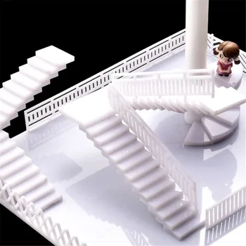 10buc/lot Model de Tren de cale Ferată Construire Gard Perete 1/100 1/200 HO Z Scară De Tren Layout Design Diorama - Imagine 2  