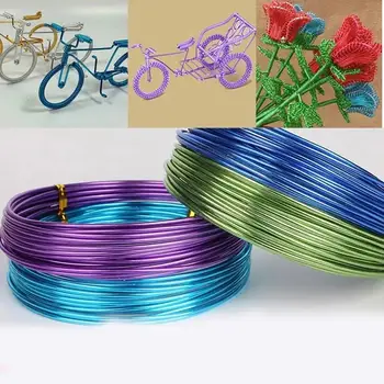 12Pcs Sârmă de Aluminiu, Flexibil Sârmă de Metal, Multicolor Ambarcațiuni Cablul de Luare de Bijuterii de Sârmă pentru Sculptura, Ambalaj, Floral Face - Imagine 1  