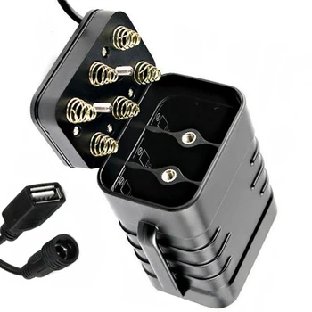 12V 6X18650 Baterie Cutie de Lumină LED soclu Baterie Cu Cablu USB/DC Dual Interface rezistent la apa Cutie Baterie Usor de instalat - Imagine 2  