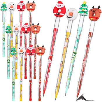 16 Buc Creion De Crăciun, Bomboane De Trestie De Zahăr Prisma Creioane Cadou Pentru Școala De Tăiere - Imagine 1  