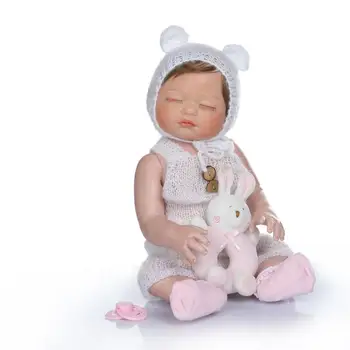 19inch Pictat Deja Terminat Renăscut Baby Doll Gemeni Treaz & de Dormit Nou-născut Baby Doll Detaliu Pictat Piele Bebe Renăscut - Imagine 2  