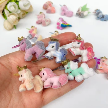 1buc Reale Defect din Fabrică Rare animale de Companie Regale Filly Unicorn Flocky Pufos Shaggy Ponei Colectie de Animale de Jucarie Cadou pentru Copil Copil - Imagine 2  