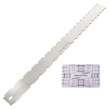 2 Buc Gât Chitara Riglă De Măsurare Instrument De Plastic, Din Oțel Inoxidabil Instrument Muzical Consumabile - Imagine 1  