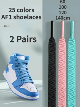 2 Perechi De Șireturi De Pantofi Atletic Șir Fără Elasticitate Plat Șireturile Sport De Agrement Albe Femei Adidas Lacet Șireturile Accesorii - Imagine 1  