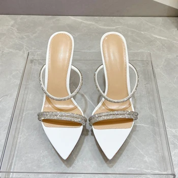2023-Diamant Pantofi cu Toc Înalt Tendință Nouă Doamnelor Open-Degete Subliniat Sandale cu Toc Elegante, Pantofi pentru Femei - Imagine 2  