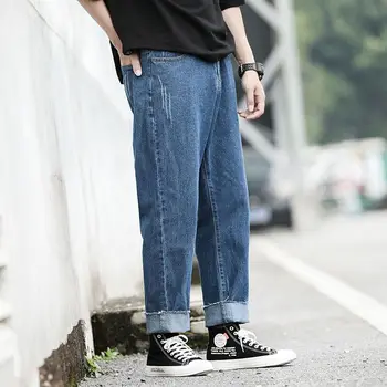 2023 Noi Bărbați Moda coreeană Blugi Casual Pantaloni din Denim de zi cu Zi pentru Bărbați Primăvară Toamnă Blugi Strada Munca Hip Hop Pantaloni D78 - Imagine 2  