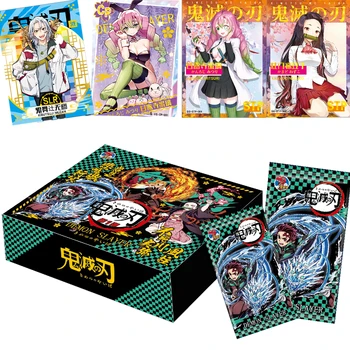 2023 Nou Demon Slayer Colecție de Card Booster Box Anime Misterios Limitat Zeita Fierbinte Aur Marginea Card Hobby Masa de Joc pentru Copii - Imagine 1  