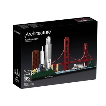 2023 Skyline serie 21043 San Francisco Arhitectura Blocuri Caramizi Jucării Pentru Adulți Copil de Artă de Decorațiuni Cadouri - Imagine 1  
