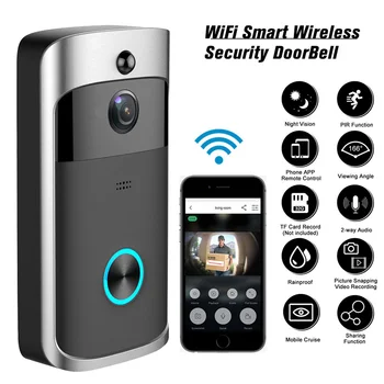 2023 Soneria Inteligent Wifi Camera Wireless de Apel Interfon Video-Ochi pentru Apartamente Ușa Clopoțelul să Sune pentru Telefonul Camerele de Securitate Acasă - Imagine 1  