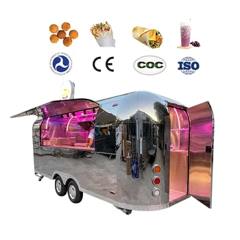 2023 Strada Camion De Alimente Cu Bucătărie Completă De Echipamente Mobile Complet Echipate Camion De Alimente Bar Mobil Rulotă Airstream Camion De Alimente - Imagine 1  