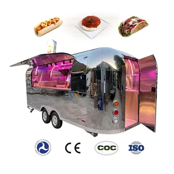 2023 Strada Camion De Alimente Cu Bucătărie Completă De Echipamente Mobile Complet Echipate Camion De Alimente Bar Mobil Rulotă Airstream Camion De Alimente - Imagine 2  
