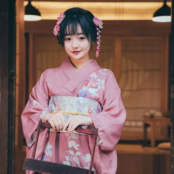 2023 Tipărite Stil Japonez Yukata Rochie Retro Literar Fata Rochie De Fotografie De Călătorie Îmbunătățit Kimono Dress - Imagine 1  