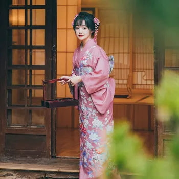 2023 Tipărite Stil Japonez Yukata Rochie Retro Literar Fata Rochie De Fotografie De Călătorie Îmbunătățit Kimono Dress - Imagine 2  