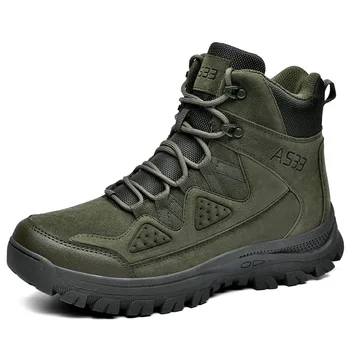 2024 Bărbați Tactice Militare Cizme Drumeții Pantofi Glezna Cizme în aer liber Militare Deșert Impermeabil protectia muncii Pantofi - Imagine 1  