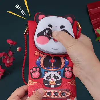 2024 Chineză 3D Panda Roșu de Pachete de Festivalul de Primăvară Speciale Cârpă Plic Roșu Dragon Rucsac Lună Plină Cadou Copil Norocos Desene animate - Imagine 2  