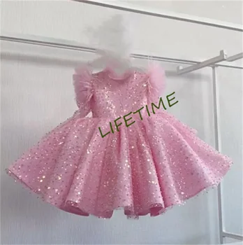 2024 Noua Moda De Nunta Petrecere Rochie Christams Rochie Pentru Fata 1-14 Ani Fete Dress Sclipici Tutu Vestidos Haine Pentru Copii - Imagine 1  