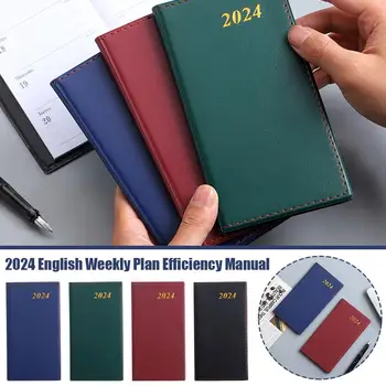 2024 Portabil Mini Agenda A6 Jurnal Planificator Săptămânal Zile 365 Lista Birou Notebook-Uri Suppli La Calendar, Notepad Școală M7c9 - Imagine 1  