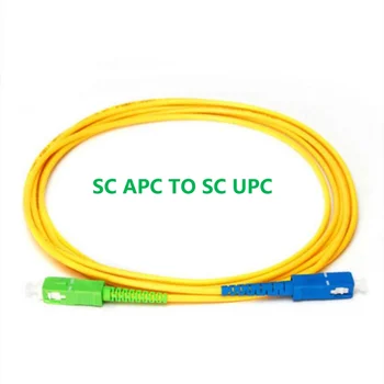 20buc SC/APC-SC/UPC Fibra Optica Patch Cord Cablu Simplex FTTH SM Single-mode 1m/2m/3m/5m/10m Fibra Optica Jumper 2.0 mm, 3.0 mm - Imagine 1  