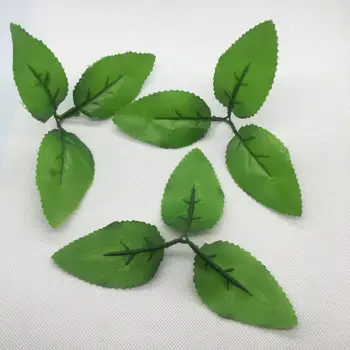20buc Simulare Plante Usor de intretinut Anti-toamna Decora Culoare Naturala Trident Frunze Simulat Artificial Verde Plante Alimentare de Origine - Imagine 1  