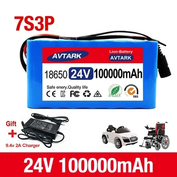 24V 100000mAh 7S3P 18650 Acumulator de schimb 29.4 V Baterie cu Litiu 7s3p Acumulator pentru Biciclete Electrice scaun cu Rotile - Imagine 2  