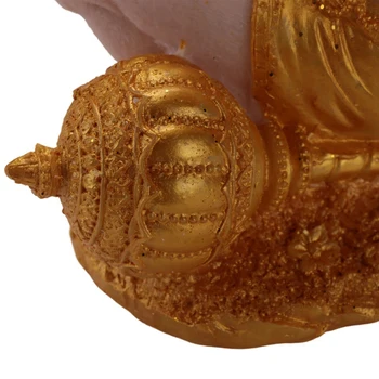 2X Aur Hanuman Statuie Indian Domnul Sculptura India Figurina de Colectie Idol Murti Pooja Sculptura Pentru Decor Ornament - Imagine 2  