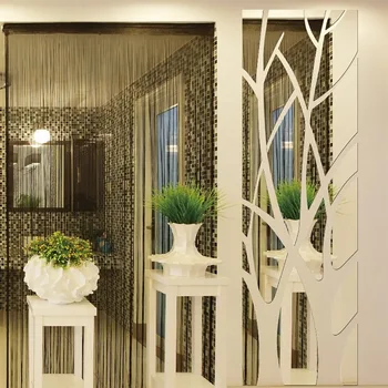 3D Acril Copac Oglindă Autocolant Perete Amovibil DIY Arta Decal Home Decor Mural 100X28CM - Imagine 2  