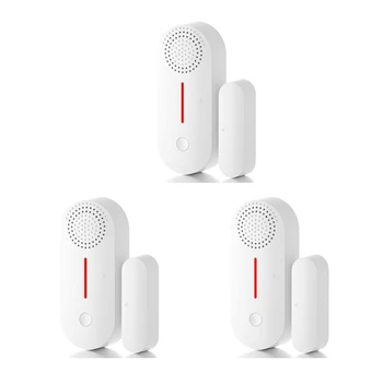 3Piece Control de la Distanță Funcționarea în condiții de Siguranță Alarmă Antifurt Senzor de Usa Alarma Pentru Casa Geamul Portierei - Imagine 1  