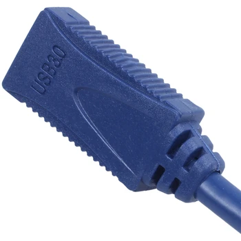 3X Albastru USB 3.0 mascul La Mascul F/M Tip Conector Cablu de Extensie 30Cm - Imagine 2  