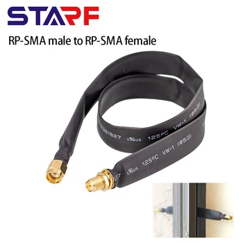 40cm Plat Coaxial Extensia Coadă RP-SMA Male La RP-SMA Female Cablu Pentru 802.11 ac, 802.11 n, 802.11 g，802.11 b wi-fi adaptor - Imagine 1  