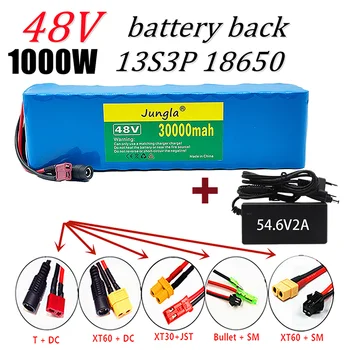 48V litiu-ion baterie 48V 30Ah 1000w 13S3P Litiu-ion Baterie Pack Pentru 54.6 v E-biciclete Electrice biciclete Scuter cu BMS+Incarcator - Imagine 1  
