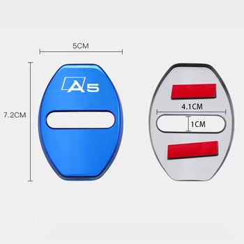 4buc Auto Door Lock Acoperire Embleme Caz de Styling pentru Audi A5 Logo-ul 2023 Ușă din Oțel Inoxidabil Dop de Protecție Decalcomanii Accesorii - Imagine 2  