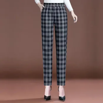  4xl Carouri Pantaloni Femei de Jos Harajuku Pantaloni Femei Talie Mare pentru Femei de Moda de Vară de vârstă Mijlocie Mama Pantaloni Harem - Imagine 1  
