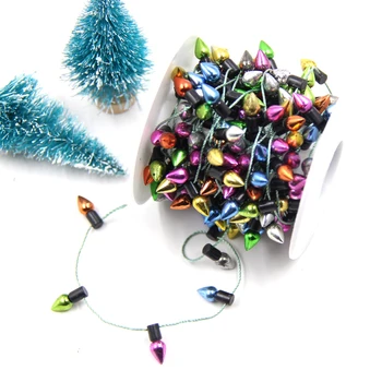 5 Metri/Rola Ghirlanda de Crăciun DIY Becuri Mici Șir de Ornamente Nu de energie Electrică Colorate Home Decor Pom de Crăciun articole Party - Imagine 1  