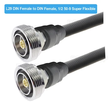 50-9 Linie de alimentare DIN Femeie DIN Femeie L29 Conector 1/2 Super-Flexibil Jumper Coaxial RF Pigtail Cablu de Extensie Cablul de Sârmă - Imagine 2  