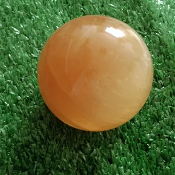500-700g 1 buc Naturale calcit Galben pietre sfera Islanda spar sfera minge de Cristal de Cuarț, Piatră de Energie Minerale-Specimen - Imagine 2  