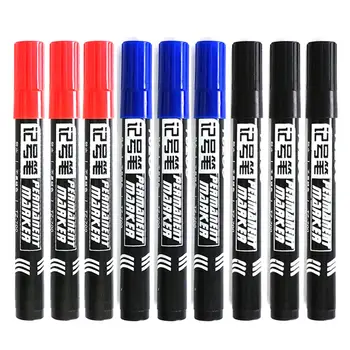 6pcs Permanent Markere Vopsea Stilou Impermeabil Creion Negru pentru Anvelope Gras Marker Uscare Rapidă Semnătura Pen Papetarie Rechizite - Imagine 1  