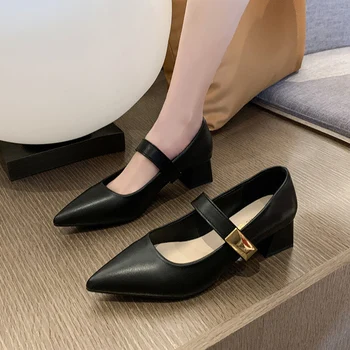 A Subliniat Toe Femei Sexy, Tocuri Inalte Pantofi De Primăvară Nouă Superficial Pantofi 2024 Designer Rochie De Petrecere, Pantofi Elegant Pompe Femme Zapatos - Imagine 2  